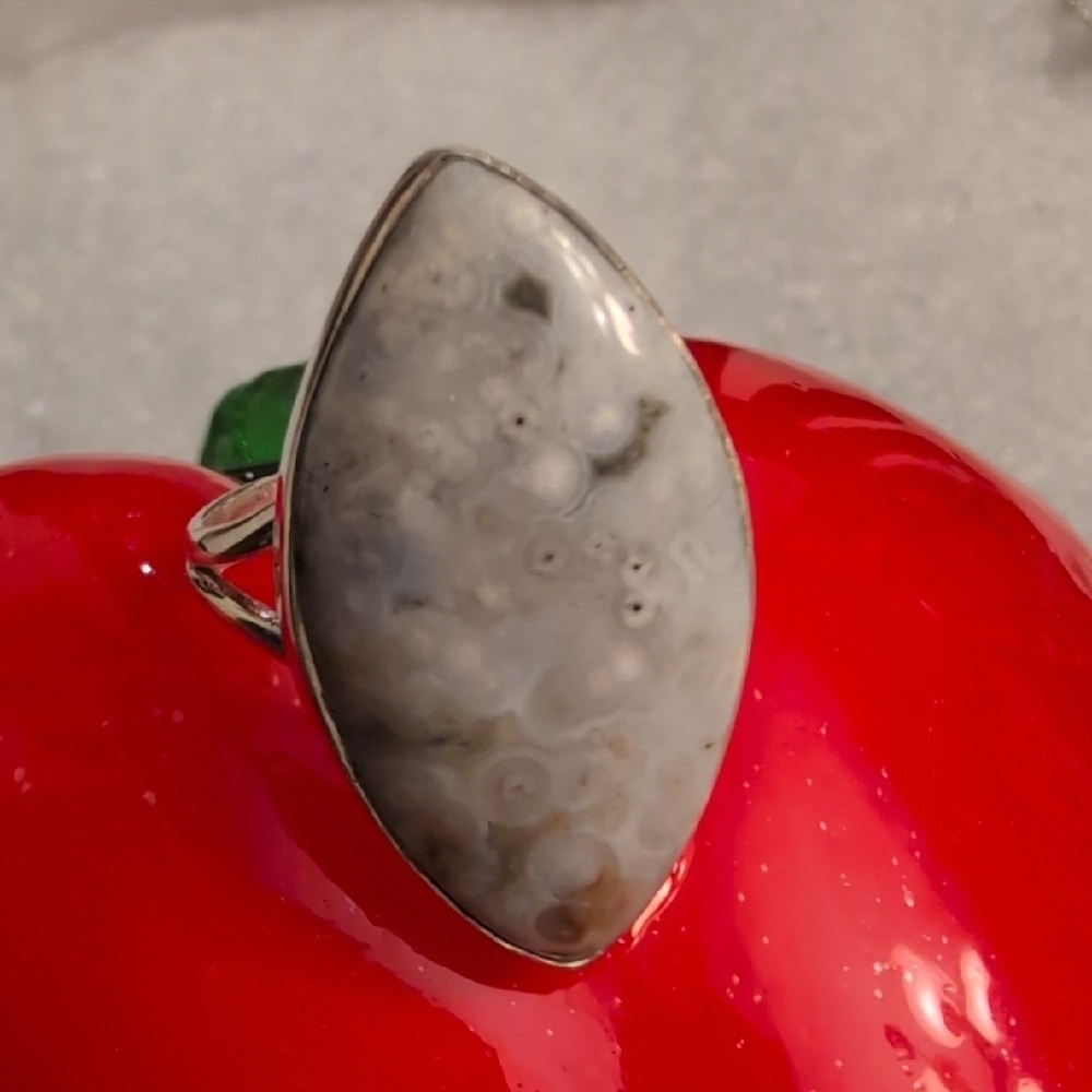 Sterling Silver Ocean Jasper Ring - image 2